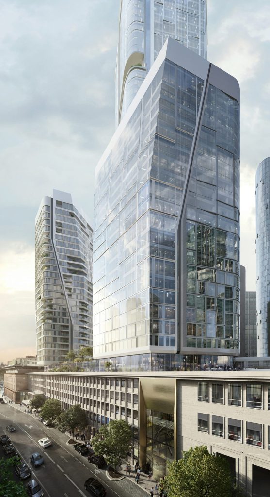 Baker McKenzie hat als erster Mieter den Büroturm Aqua (T4) von Union Investment im Quartier FOUR Frankfurt bezogen
